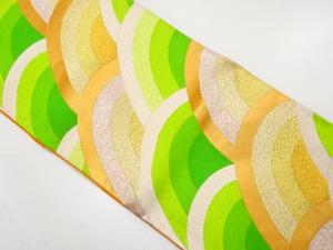 アンティーク　青海波模様織り出し袋帯（着用可）